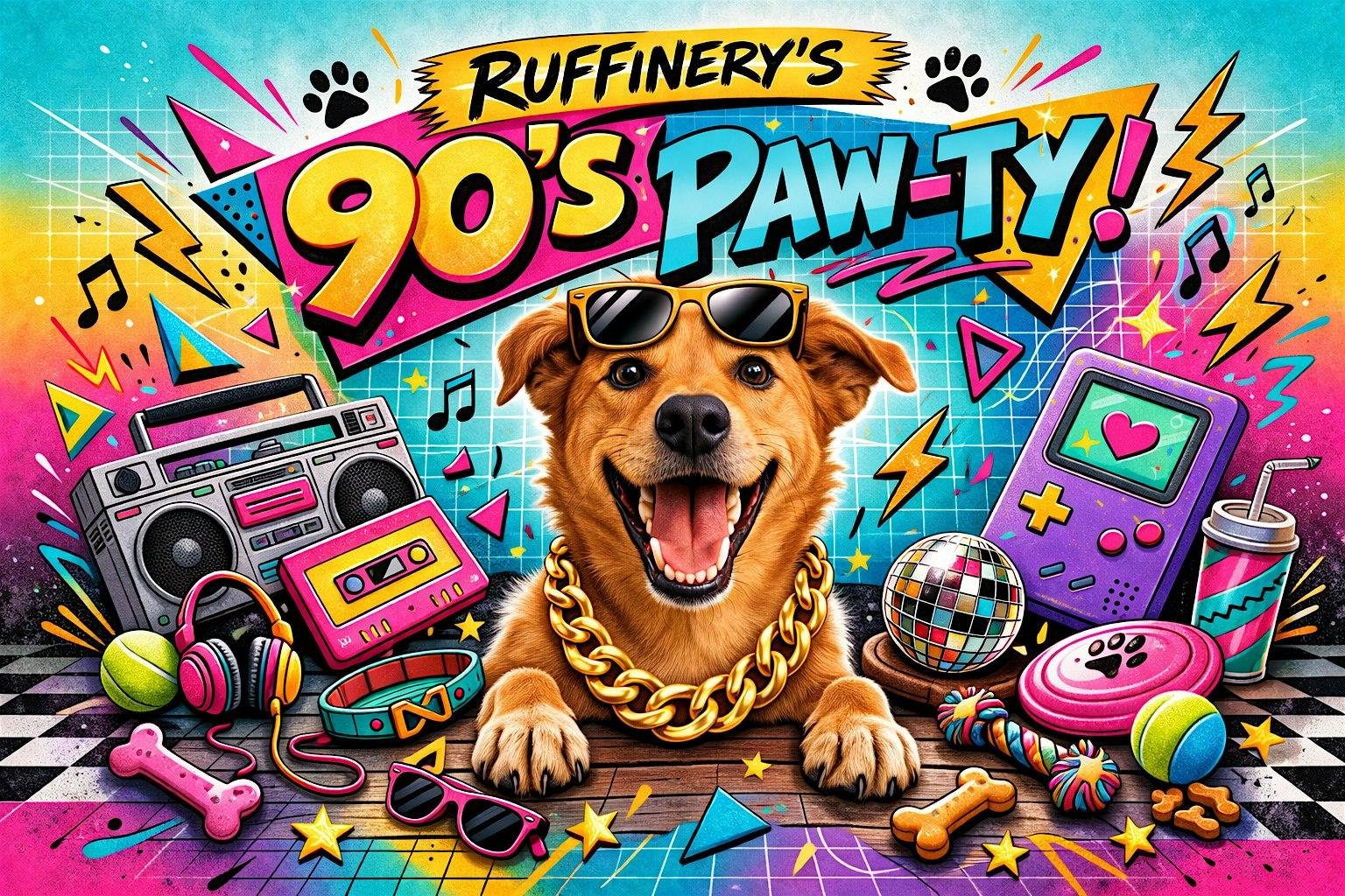 San Diego Dog Event | RUFFINERY Presents: 90’s Pawty & Spelling Bee!