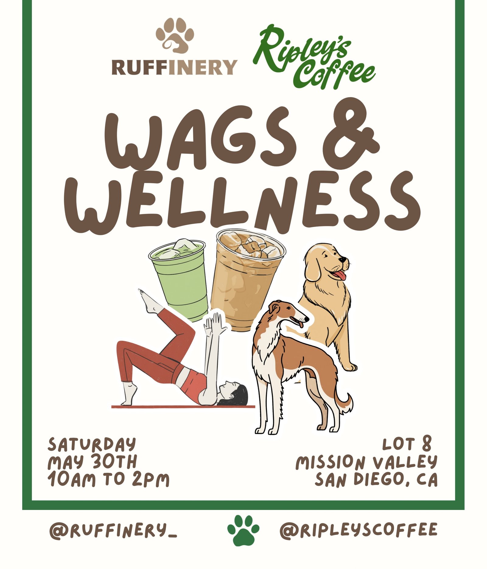 Wags & Wellness: Presented by Ruffinery & Ripley’s Coffee